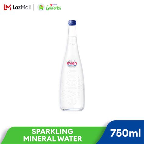 Evian Sparkling Natural Mineral Water Glass 750ml Lazada