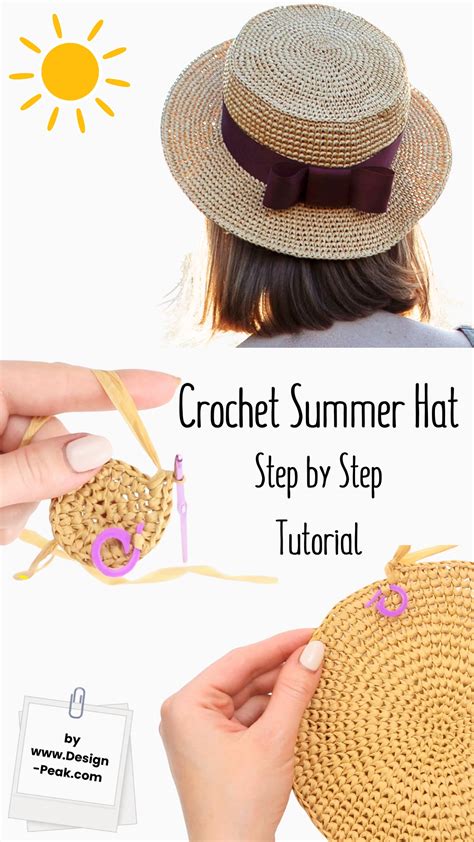 Step By Step Guide Crochet Summer Hat Design Peak