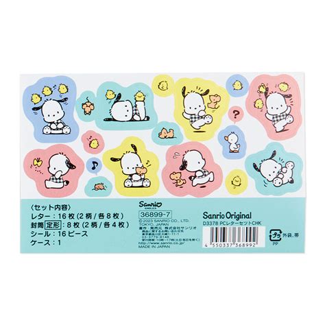 Letters Set Pochacco Sanrio Check Design Meccha Japan