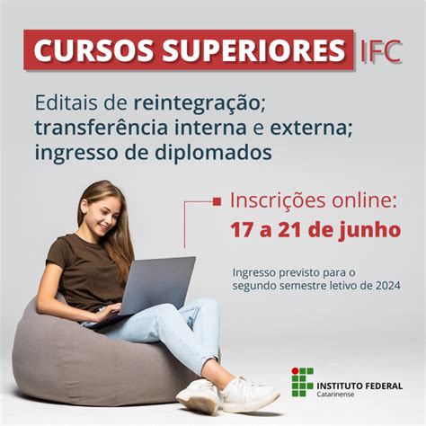 Inscrições abertas para ingresso em 2024 2 nos cursos de Graduação e