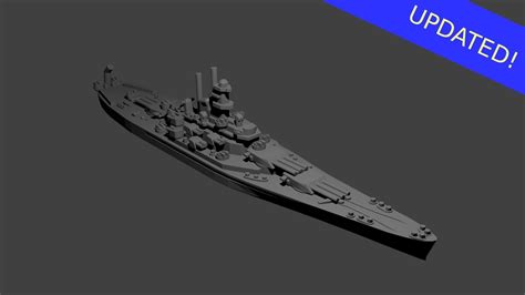 US South Dakota Class Battleship 3D print model | CGTrader