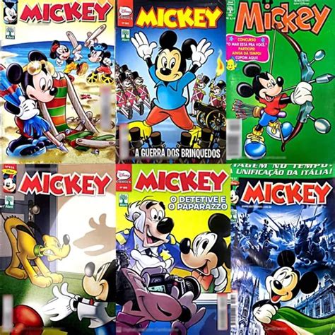 Kit 6 Revistinhas Gibis Quadrinhos Mickey Mouse Disney 04 MercadoLivre