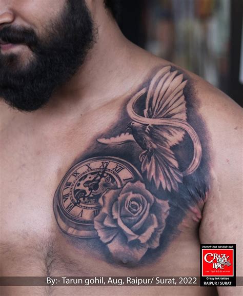 Share more than 84 rose chest tattoo male latest - in.coedo.com.vn