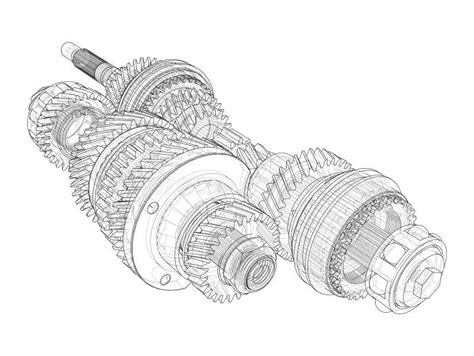 Gearbox Blueprint Stock Illustrations 503 Gearbox Blueprint Stock