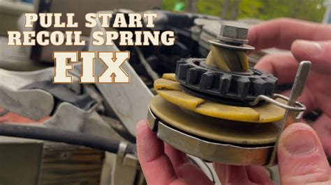 How To Fix A Pull Start Recoil Spring On An Outboard Boat Motor Youtube