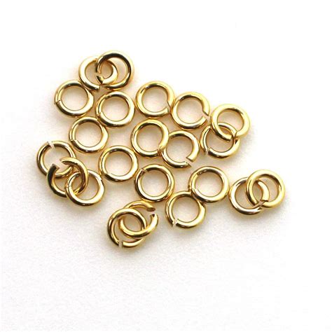 1 20 14K Gold Filled Open Jump Rings 20Ga 4mm Sold Per Pkg Of 20pcs