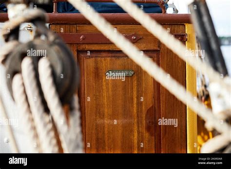 Crew Door From Tall Ship Race Event In Aalborg Stock Photo