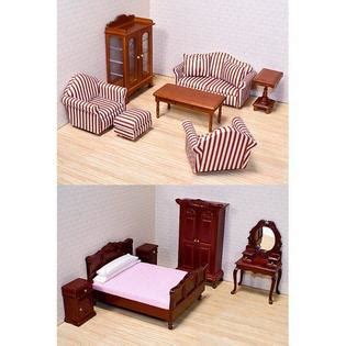 Melissa & Doug Victorian DOLLHOUSE FURNITURE, 35 Pcs Wood DOLL HOUSE ...