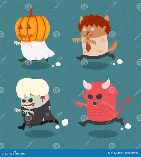 Halloween monster costume stock vector. Illustration of haunted - 44375493