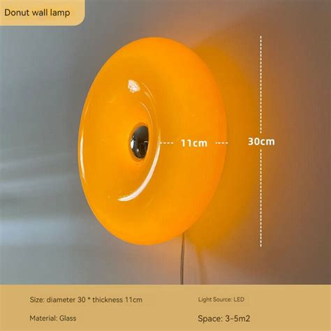 IKEA VARMBLIXT Orange White Glass Donut Table Or Wall Lamp By Sabine