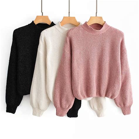 Womens Sweaters Casual Turtleneck Sweater Woman Winter Clothing