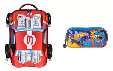Kit Escolar Mochila Lapicera Hot Wheels Keepack Meses Sin Inter S