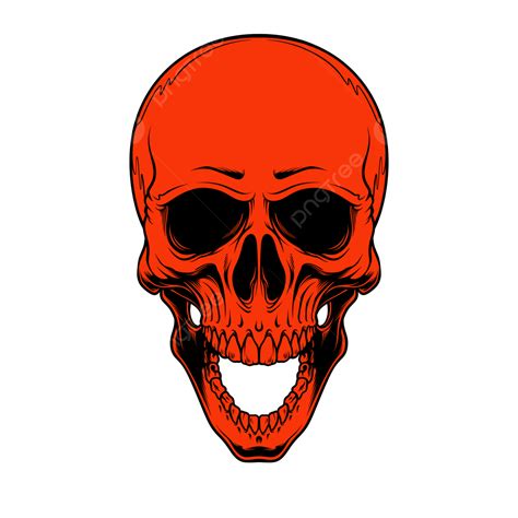 Cabeza De Calavera Roja PNG dibujos Cráneo Cabeza De Calavera