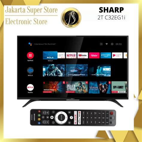 Tv Led Sharp T C Eg I Inch Android Smart Dvb T Lazada Indonesia