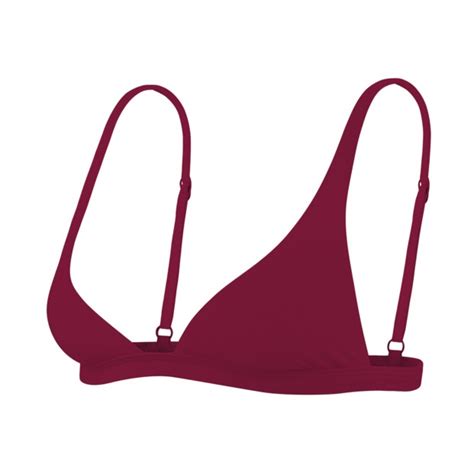 Burgundy Red Bralette Bikini Top Bralette Bikinis