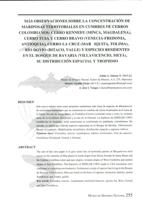 Pdf M S Observaciones Sobre La Concentraci N De Mariposas