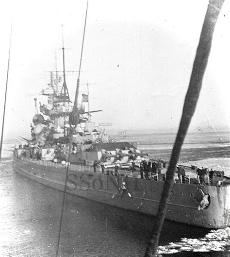 Late December 1940 The Stern Of The Kriegsmarine Fast Battleship