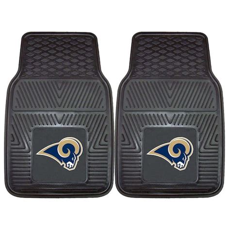 Fanmats Los Angeles Rams 18 In X 27 In 2 Piece Heavy Duty Vinyl Car