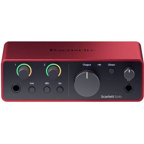 Focusrite Scarlett Solo Interfaz De Audio USB C 4ta Gen Mediatekis