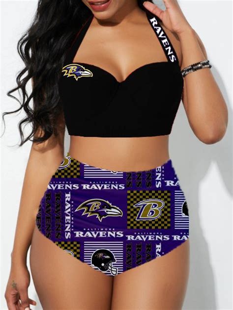 Baltimore Ravens Sexy Print Bikini Swimsuit 60 Sportique Shop