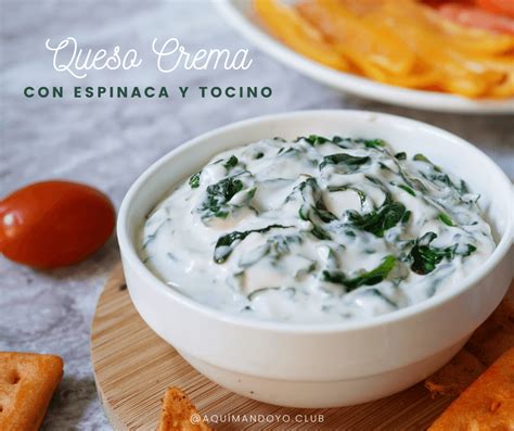 Dip De Espinacas Con Queso Crema Receta Fácil