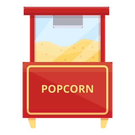 Park Popcorn Cart Icon Cartoon Style Vector Art At Vecteezy