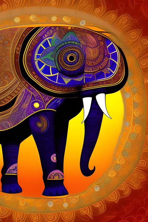 Elefante Mandala Con Sfondo Mandala Wallpapersai