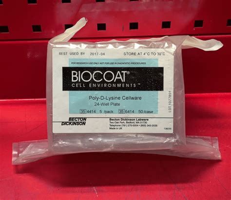 Biocoat Cell Environments Poly D Lysine Cellware 24 Well Plate Pack Of