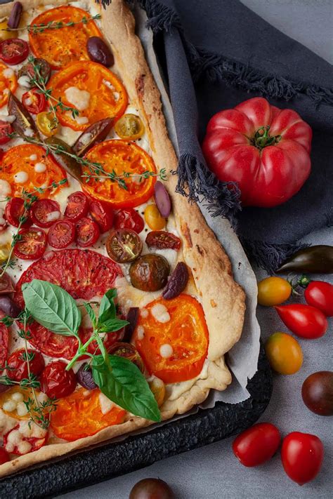 Tomato Tart With Puff Pastry Mediterranean Flavors