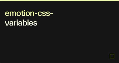 Emotion Css Variables Codesandbox