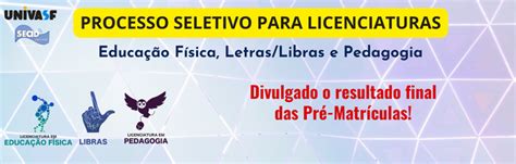 Processo Seletivo Para Licenciaturas Png Univasf Universidade Federal