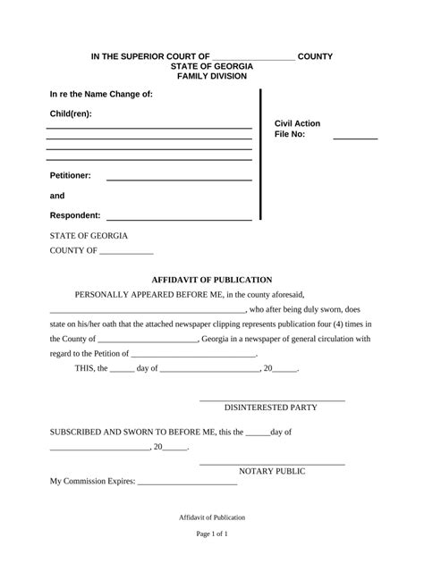 Georgia Affidavit Form Fill Out And Sign Online Dochub