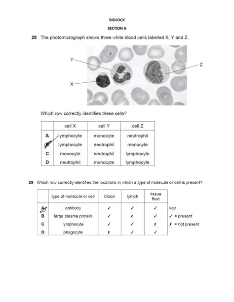 Biology Practise Question