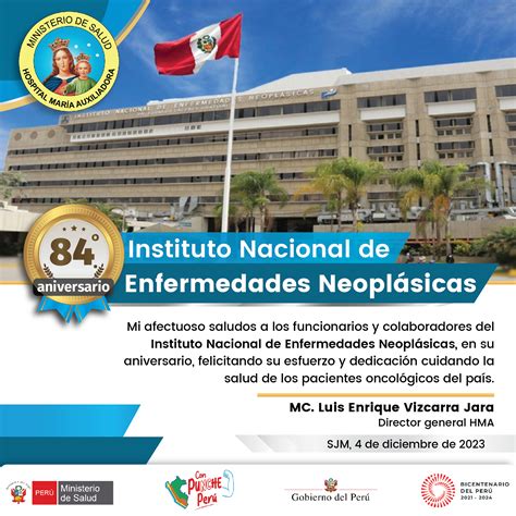 Feliz aniversario Instituto Nacional de Enfermedades Neoplásicas INEN