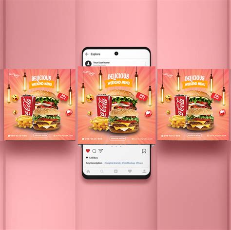 Food Social Media Post Design Behance Behance