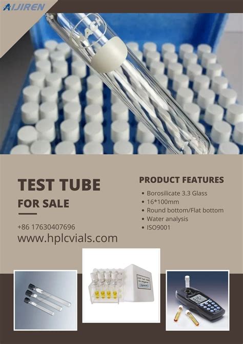 Glass Test Tube Borosilicate Glass Vial With Screw Cap With Ptfe