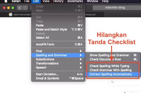 Cara Mengaktifkan Dan Mematikan Autocorrect Di Macbook Milsmilo Blog