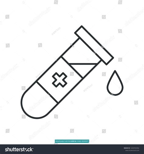 Phlebotomy Tube Icon Vector Illustration Logo Stock Vector (Royalty Free) 1630765492 | Shutterstock