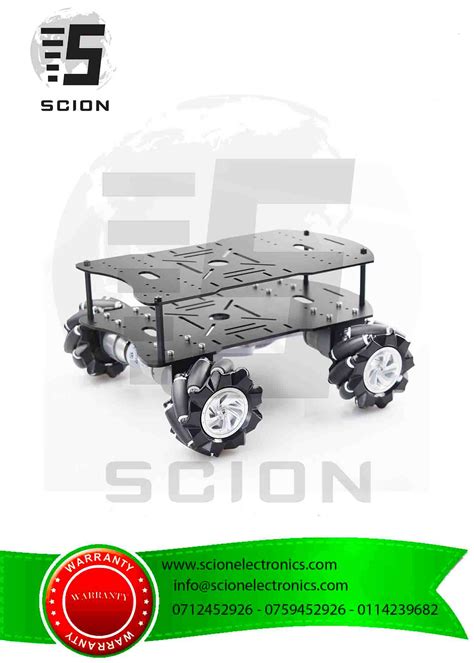 Double Layer 4WD 80mm Mecanum Wheel RC Robot Car Chassis With DC 12V