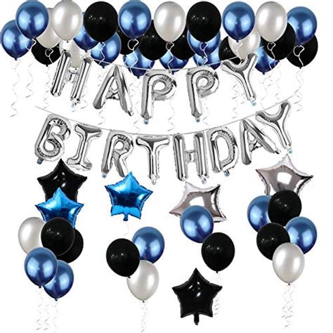 Blue Black Silver Decorations