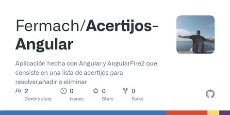 GitHub Fermach Acertijos Angular Aplicación hecha con Angular y