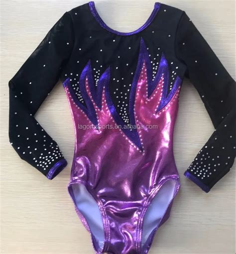 Competition Ombre Mystique Girls Long Sleeved Gymnastic Leotards Buy