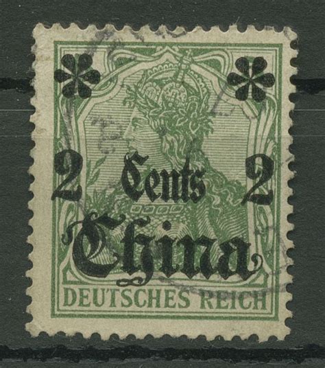 Deutsche Post In China 1905 Germania Mit Aufdruck 29 Gestempelt