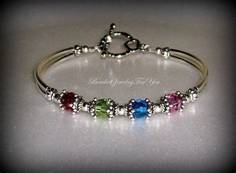 Birthstone Bracelet Mothers Day T Custom Bracelets Etsy