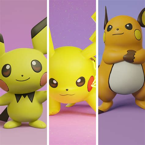 Pichu Pikachu Raichu Evolution