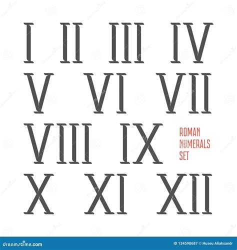 Roman Numerals Set Stock Vector Illustration Of Decorative 134598687