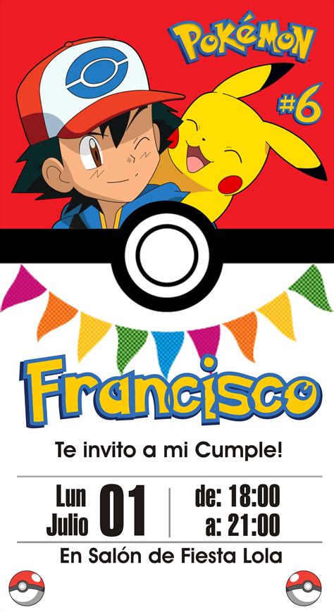 Pokemon Invitaciones Para Imprimir Gratis Eric In Pokemon Images