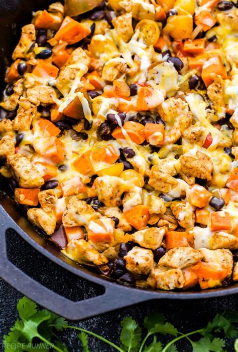 Mexican Chicken Sweet Potato And Black Bean Skillet Recipe Runner