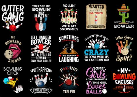 15 Bowling Shirt Designs Bundle For Commercial Use Part 3, Bowling T-shirt, Bowling png file ...