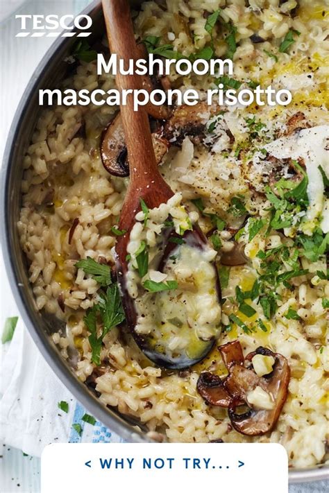 Mushroom Mascarpone And Rosemary Risotto Tesco Real Food Recipe